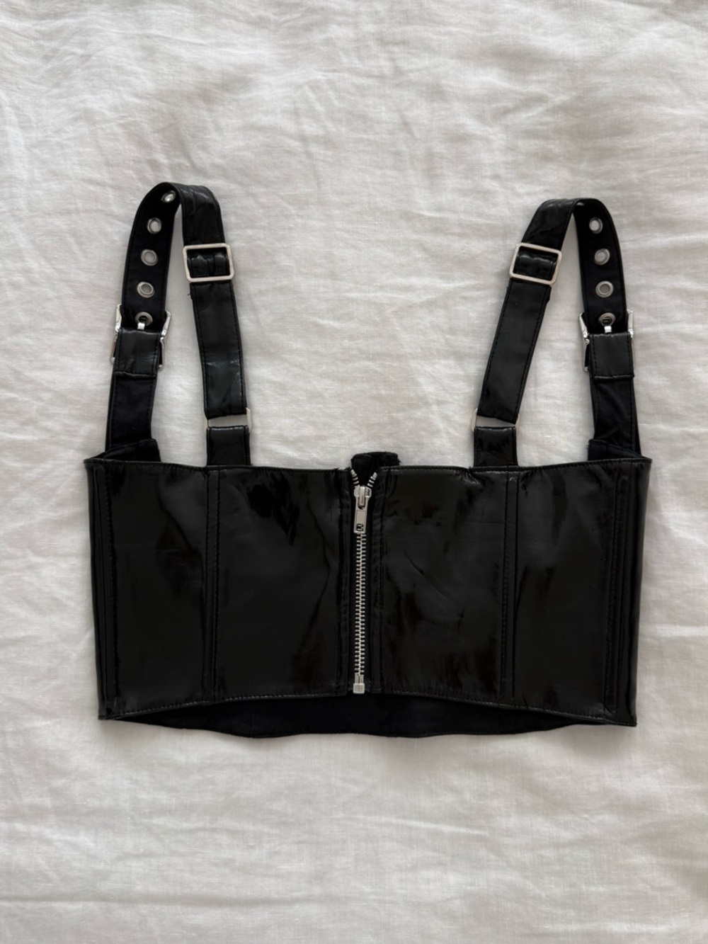 Dolls Kill Patent Leather Underbust Corset - Picture 4 of 6